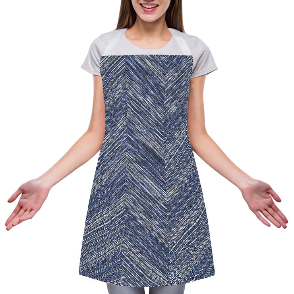 Native Denim Jeans Pattern Print Adjustable Apron