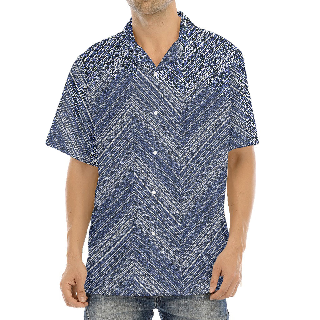 Native Denim Jeans Pattern Print Aloha Shirt