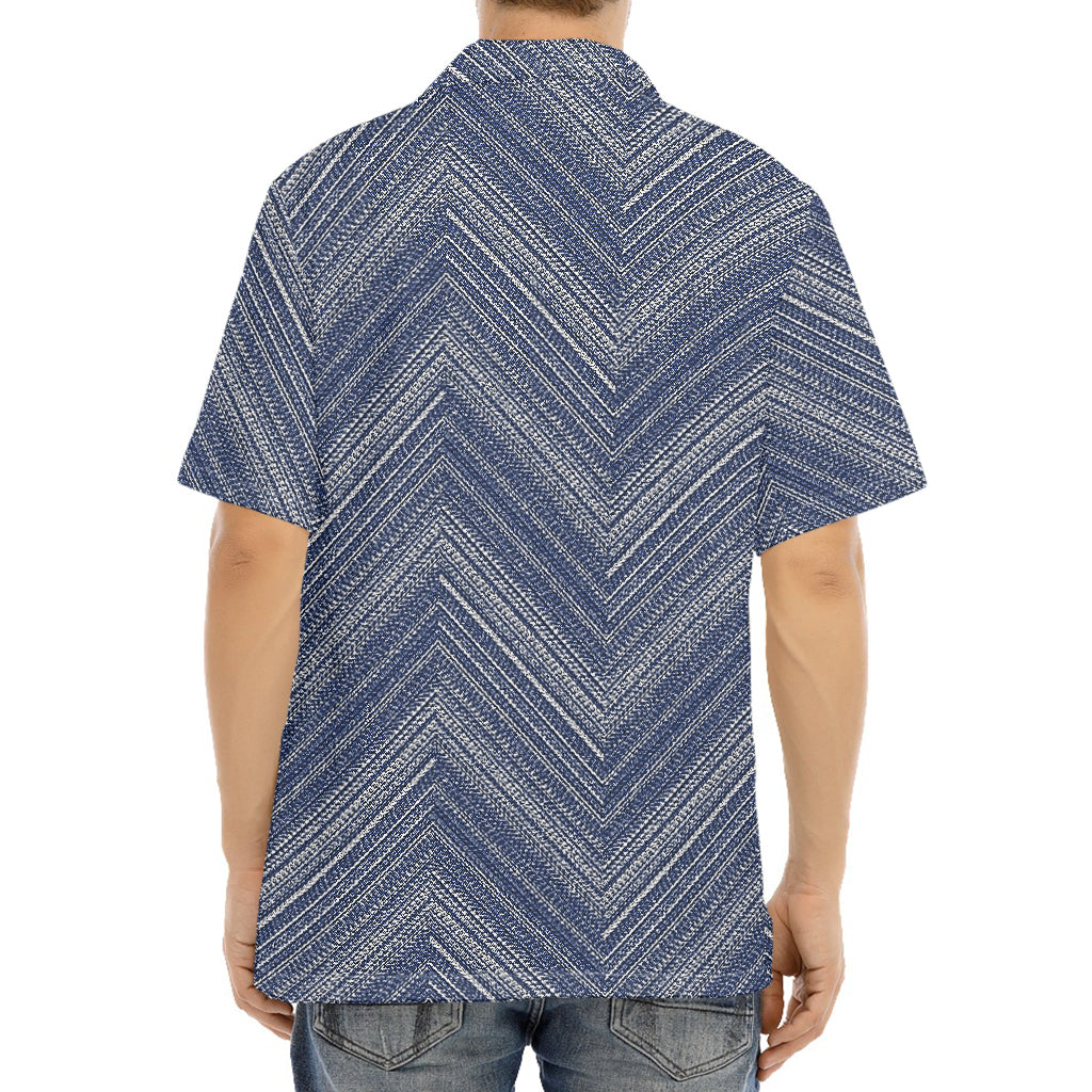Native Denim Jeans Pattern Print Aloha Shirt