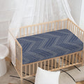 Native Denim Jeans Pattern Print Baby Crib Sheet