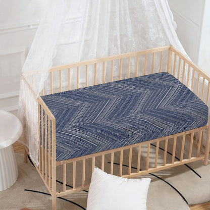 Native Denim Jeans Pattern Print Baby Crib Sheet