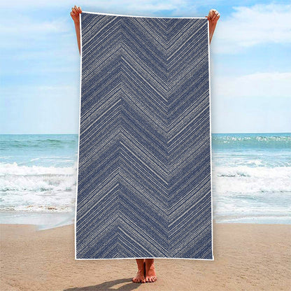 Native Denim Jeans Pattern Print Beach Towel
