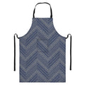 Native Denim Jeans Pattern Print Bib Apron With Pocket