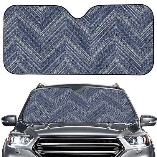 Native Denim Jeans Pattern Print Car Windshield Sun Shade
