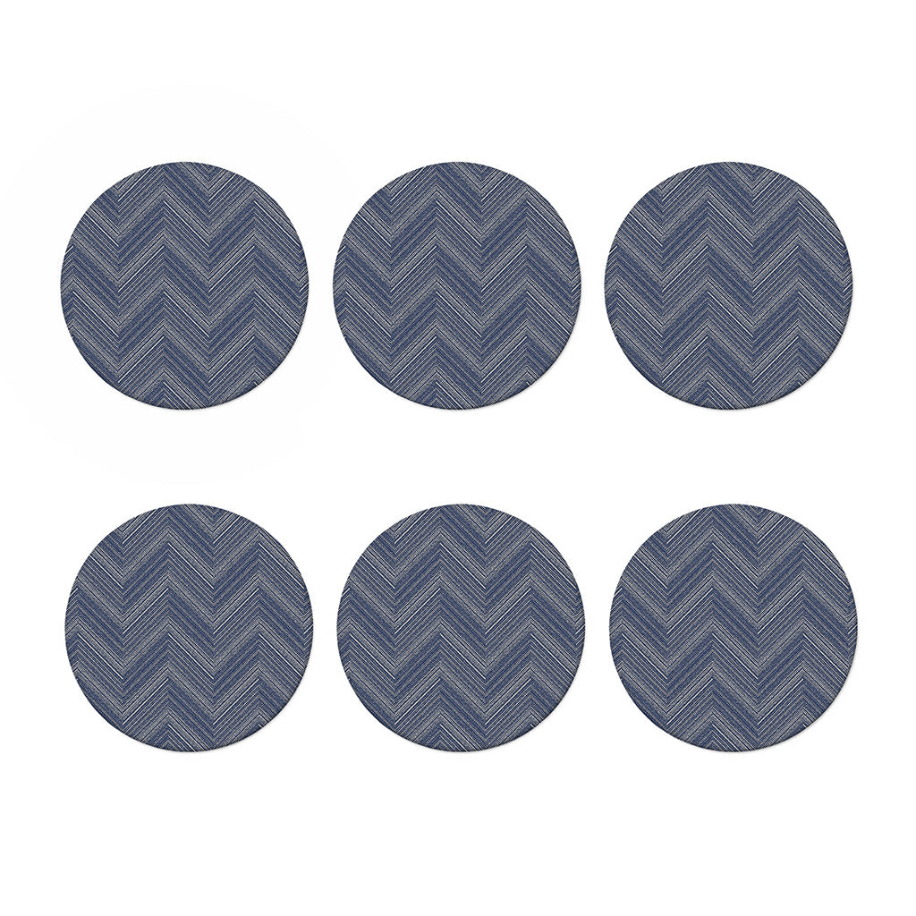 Native Denim Jeans Pattern Print Coaster Set