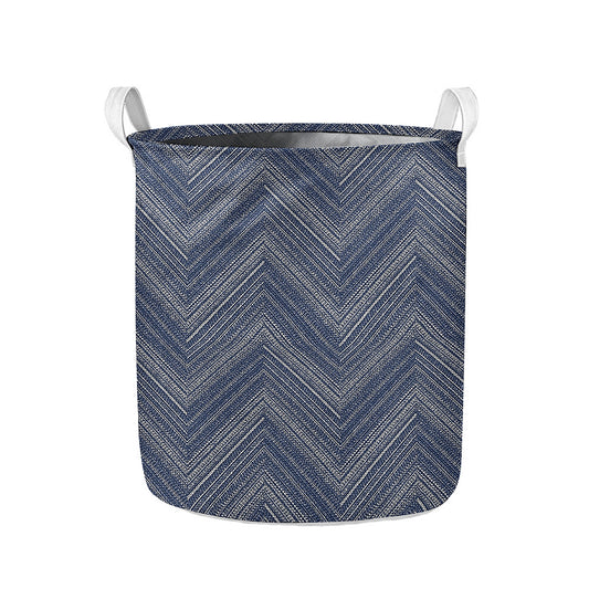 Native Denim Jeans Pattern Print Collapsible Laundry Basket