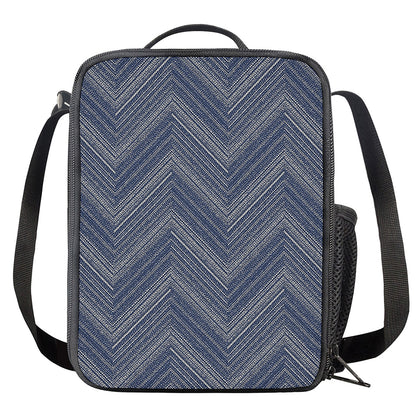 Native Denim Jeans Pattern Print Crossbody Lunch Bag