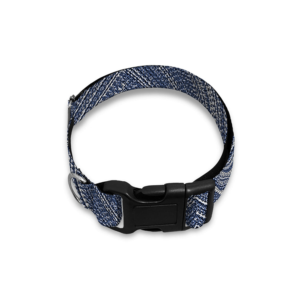 Native Denim Jeans Pattern Print Dog Collar