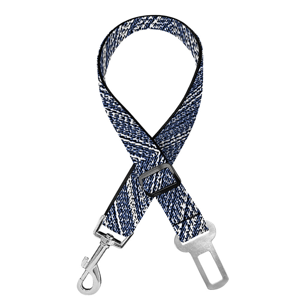 Native Denim Jeans Pattern Print Dog Seat Belt