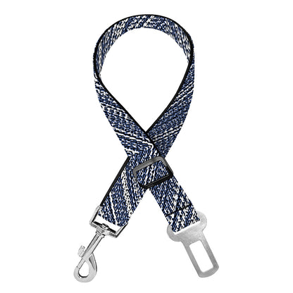 Native Denim Jeans Pattern Print Dog Seat Belt