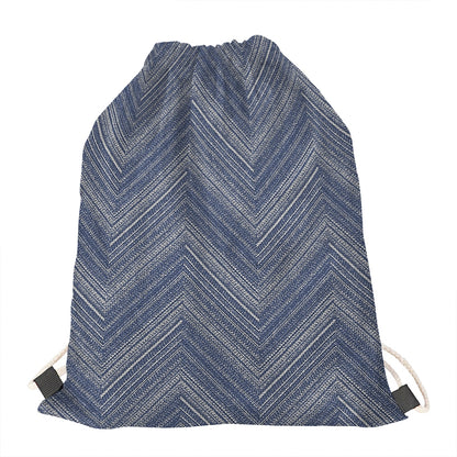 Native Denim Jeans Pattern Print Drawstring Bag