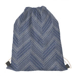 Native Denim Jeans Pattern Print Drawstring Bag