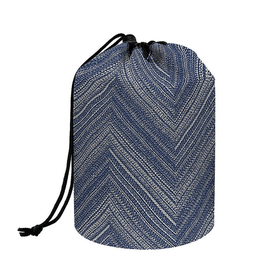 Native Denim Jeans Pattern Print Drawstring Makeup Bag
