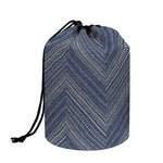 Native Denim Jeans Pattern Print Drawstring Makeup Bag