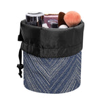 Native Denim Jeans Pattern Print Drawstring Makeup Bag