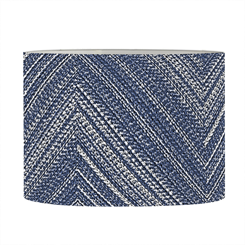 Native Denim Jeans Pattern Print Drum Lamp Shade