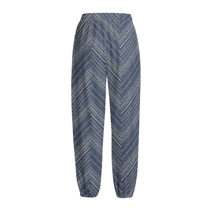 Native Denim Jeans Pattern Print Fleece Lined Knit Pants