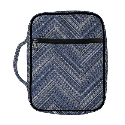 Native Denim Jeans Pattern Print Front Pocket Bible Bag