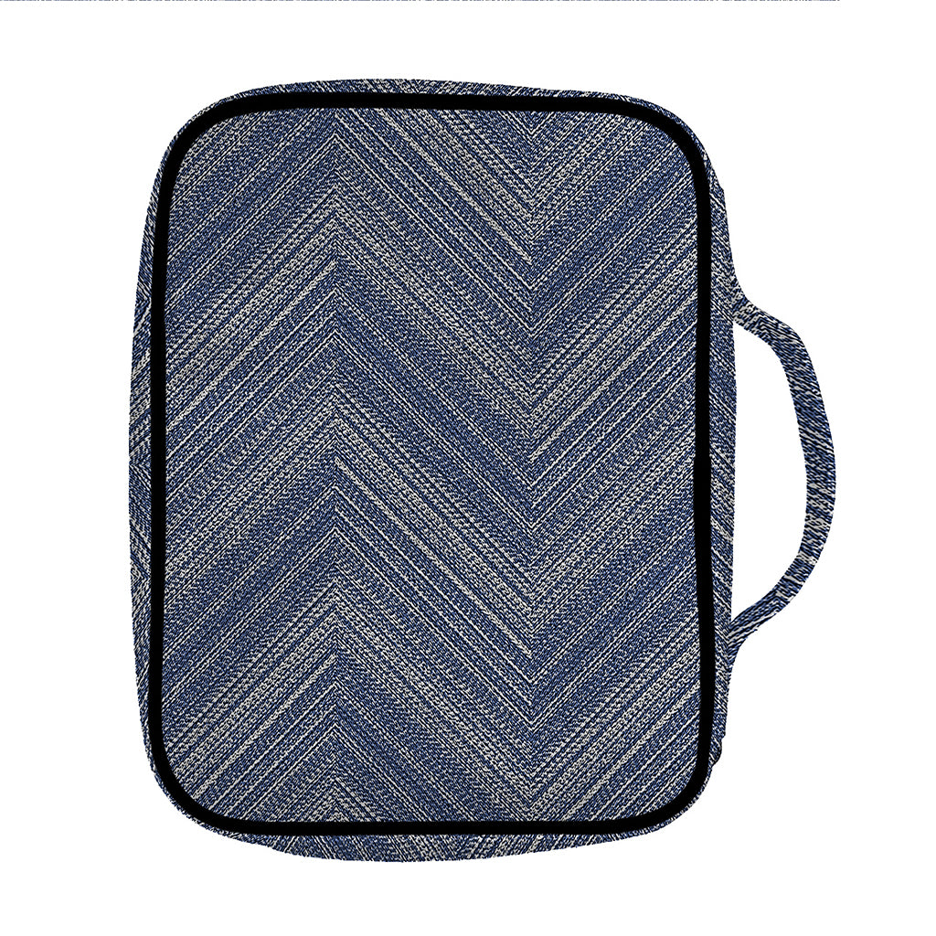 Native Denim Jeans Pattern Print Front Pocket Bible Bag