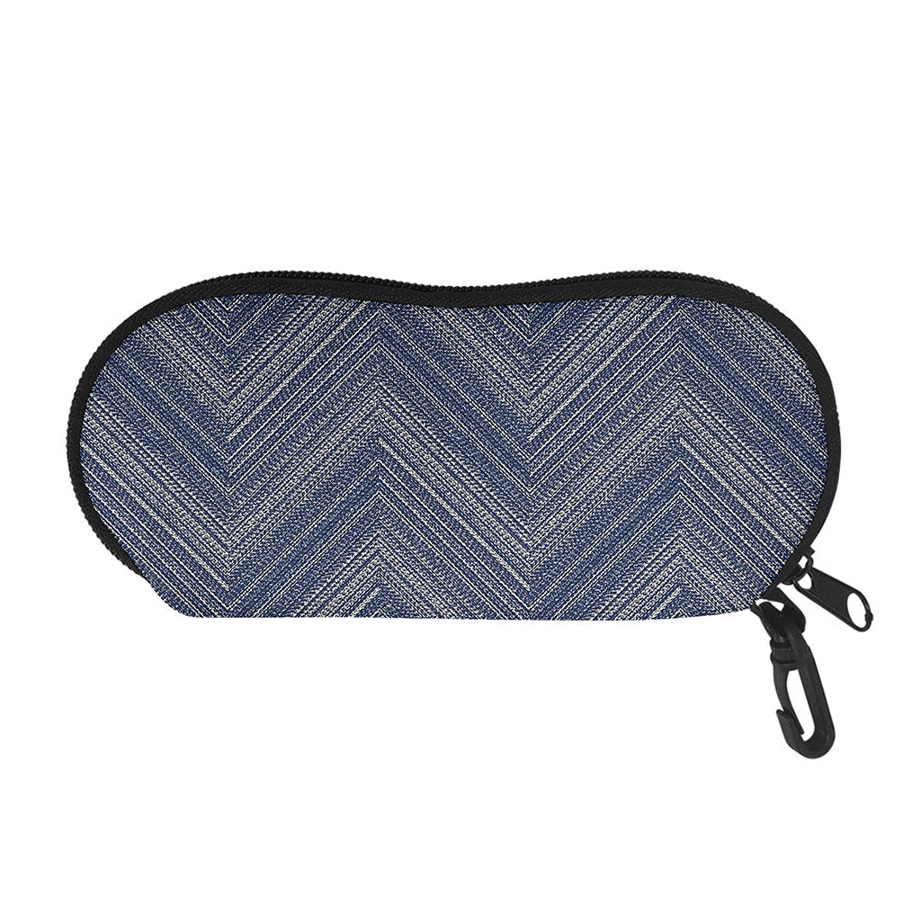 Native Denim Jeans Pattern Print Glasses Case