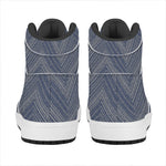 Native Denim Jeans Pattern Print High Top Leather Sneakers