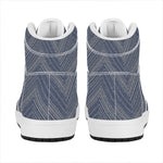 Native Denim Jeans Pattern Print High Top Leather Sneakers