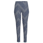 Native Denim Jeans Pattern Print High-Waisted Pocket Leggings