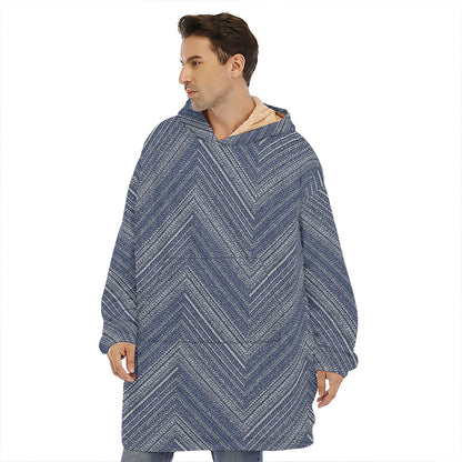Native Denim Jeans Pattern Print Hoodie Blanket