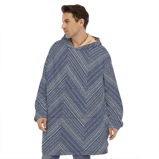 Native Denim Jeans Pattern Print Hoodie Blanket