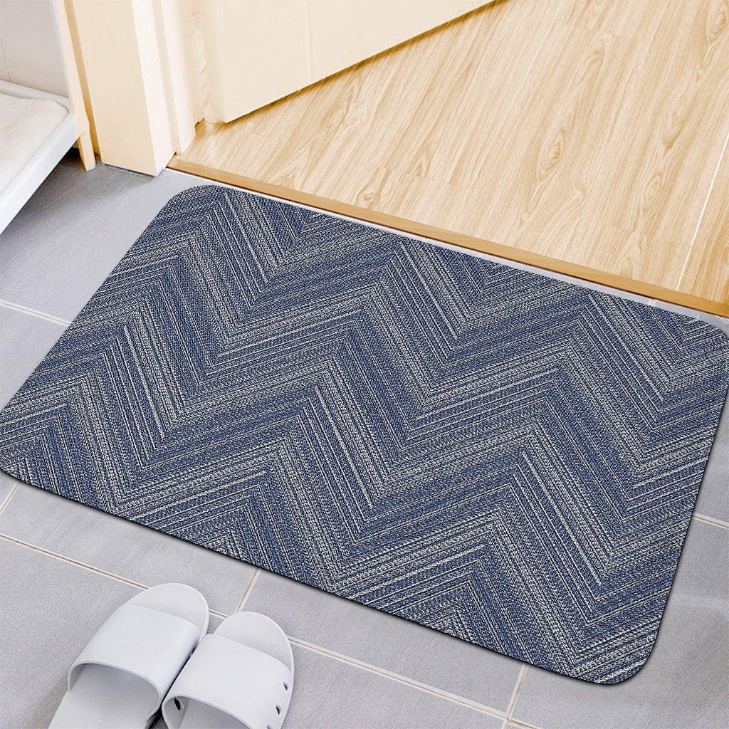 Native Denim Jeans Pattern Print Indoor Door Mat