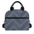Native Denim Jeans Pattern Print Insulated Lunch Bag