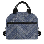 Native Denim Jeans Pattern Print Insulated Lunch Bag