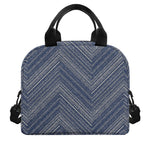 Native Denim Jeans Pattern Print Insulated Lunch Bag