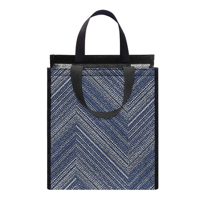 Native Denim Jeans Pattern Print Insulated Lunch Tote