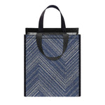 Native Denim Jeans Pattern Print Insulated Lunch Tote