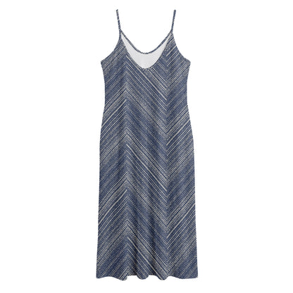 Native Denim Jeans Pattern Print Jersey Midi Cami Dress