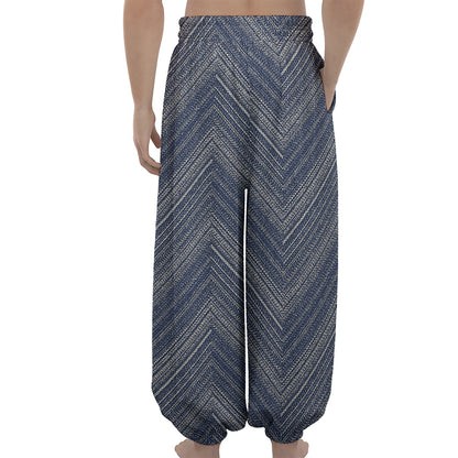 Native Denim Jeans Pattern Print Lantern Pants