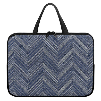 Native Denim Jeans Pattern Print Laptop Sleeve With Handle