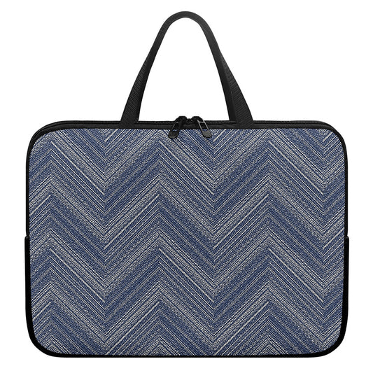 Native Denim Jeans Pattern Print Laptop Sleeve With Handle