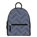 Native Denim Jeans Pattern Print Leather Backpack