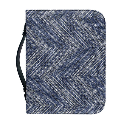 Native Denim Jeans Pattern Print Leather Bible Cover