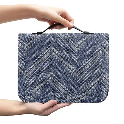 Native Denim Jeans Pattern Print Leather Bible Cover