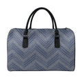 Native Denim Jeans Pattern Print Leather Duffel Bag