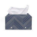 Native Denim Jeans Pattern Print Leather Tissue Box Cover