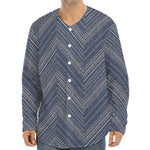 Native Denim Jeans Pattern Print Long Sleeve Baseball Jersey