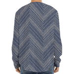 Native Denim Jeans Pattern Print Long Sleeve Baseball Jersey