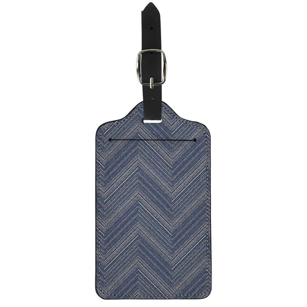 Native Denim Jeans Pattern Print Luggage Tag