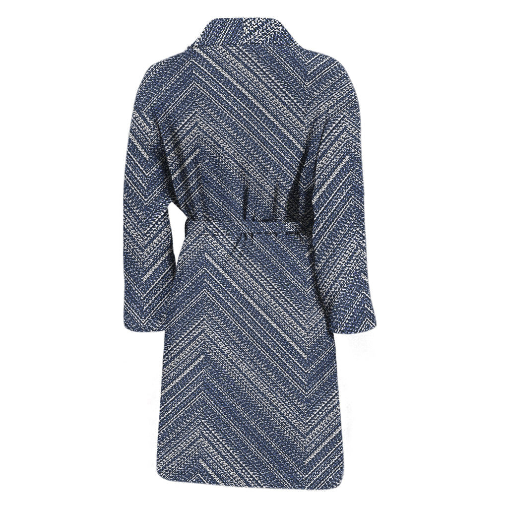 Native Denim Jeans Pattern Print Men's Bathrobe