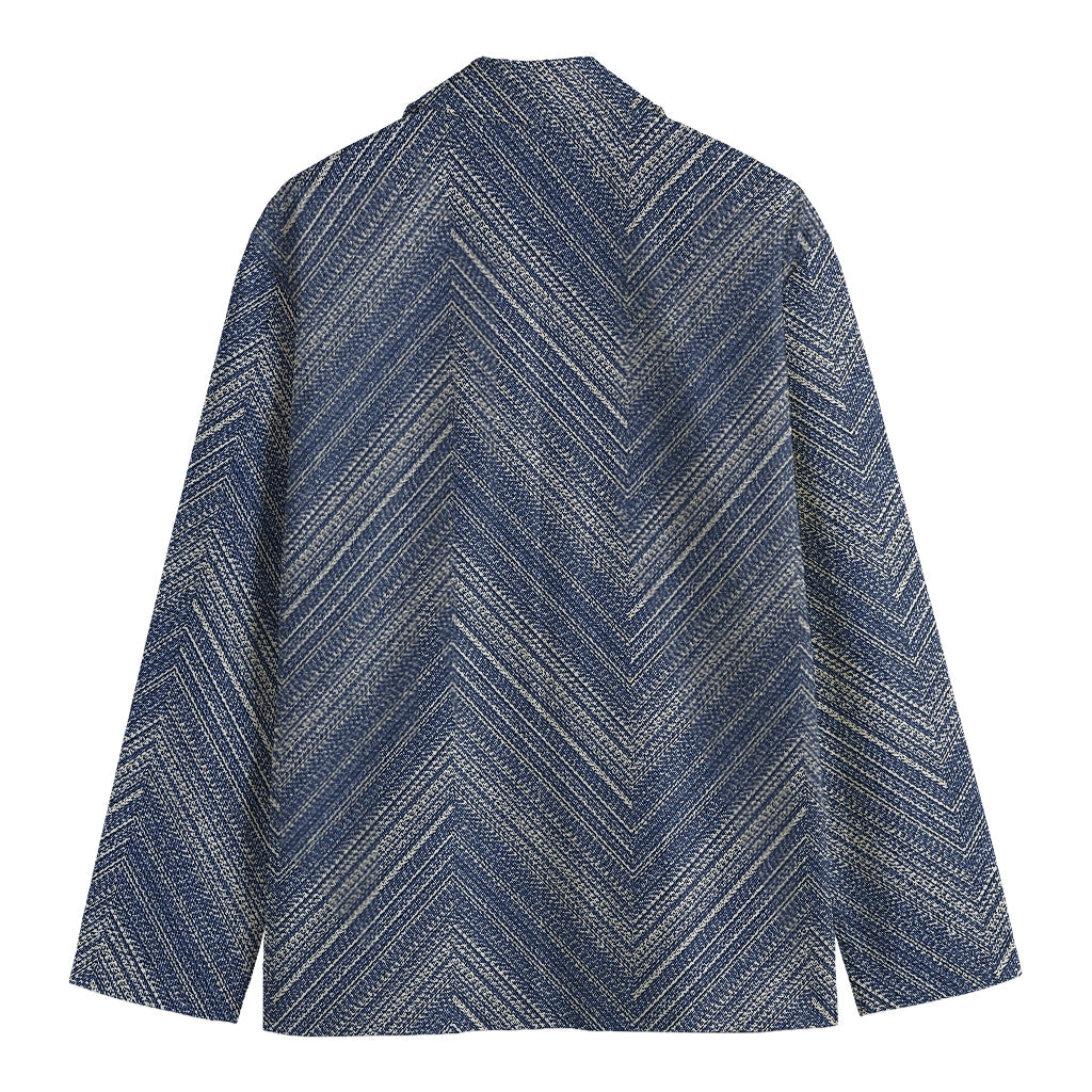 Native Denim Jeans Pattern Print Men's Blazer