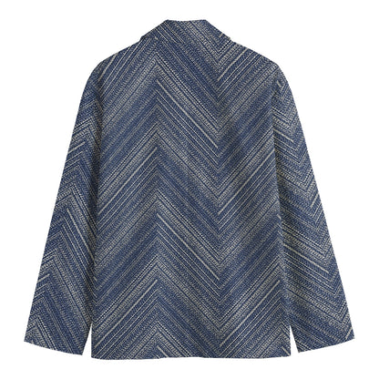 Native Denim Jeans Pattern Print Men's Blazer